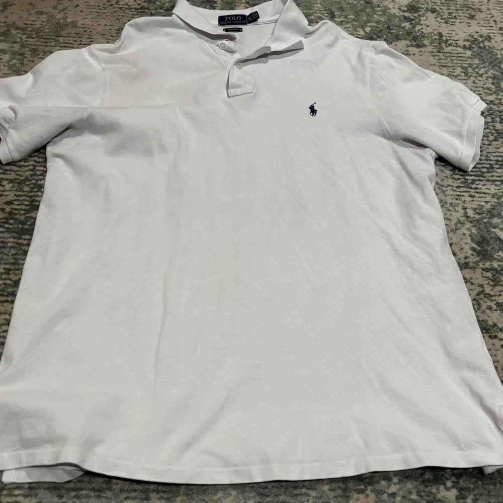 Polo‎ Ralph Lauren mesh polo shirt custom fit white XXL TTG